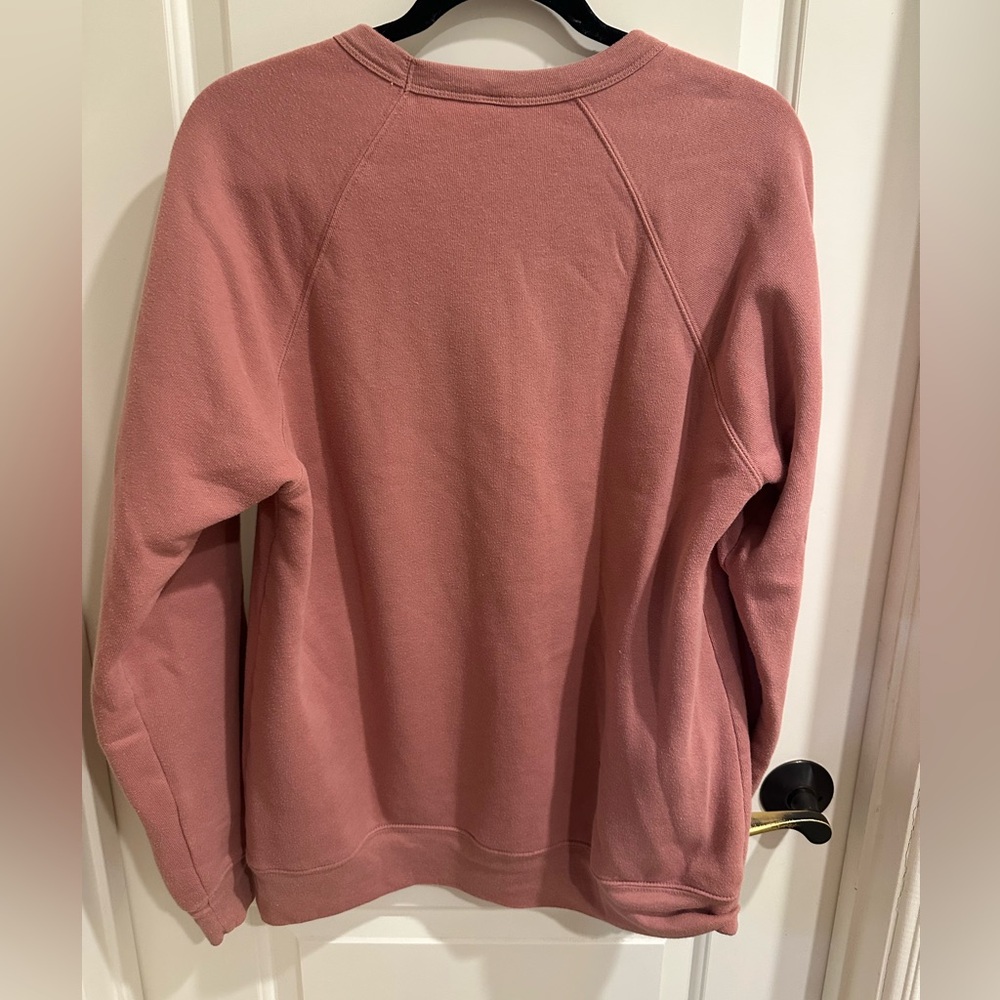 Bella Canvas Women’s Crewneck Good Vibes Sweatshirt in Dusty Rose size medium - Picture 2 of 3